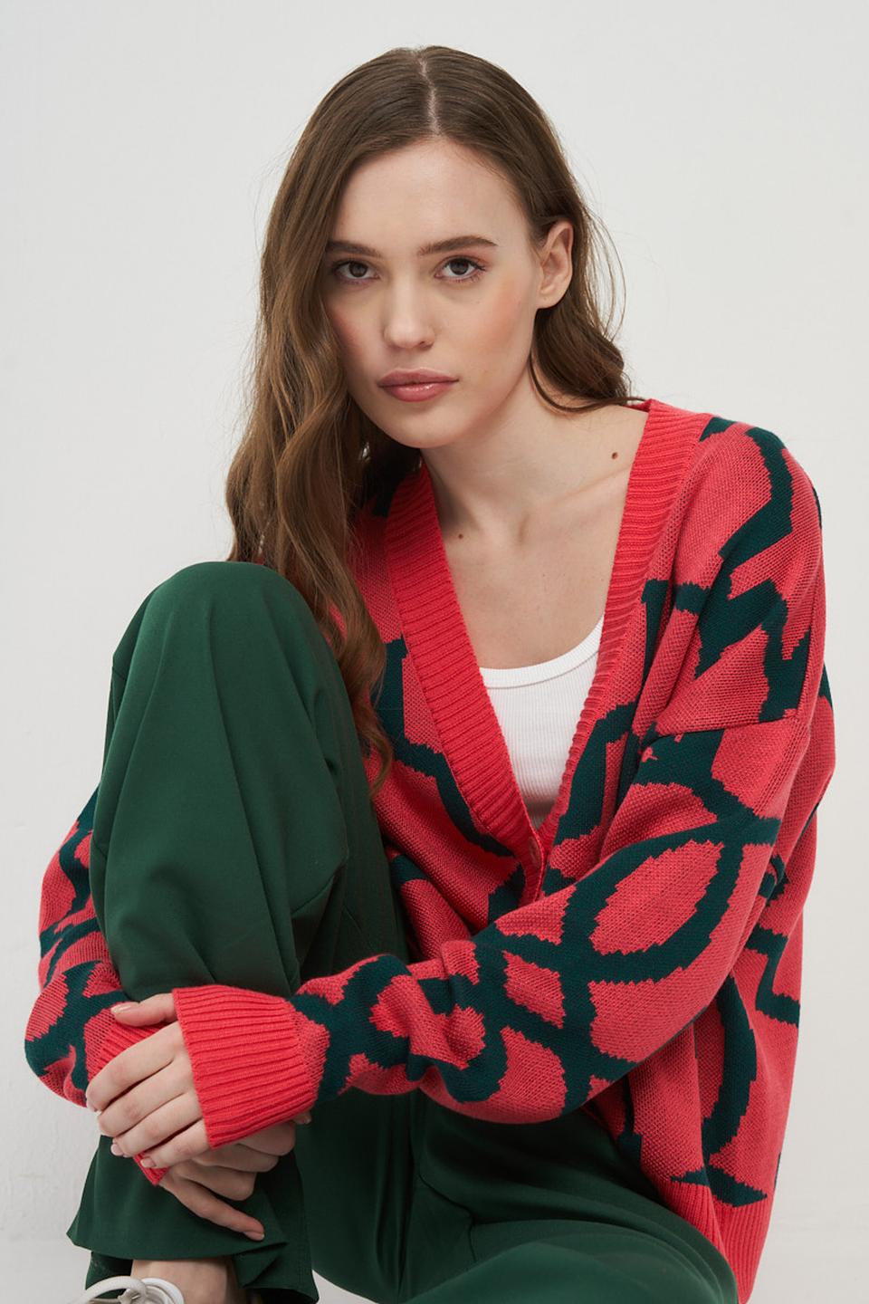 Кардиган BE YOU с узором розовый