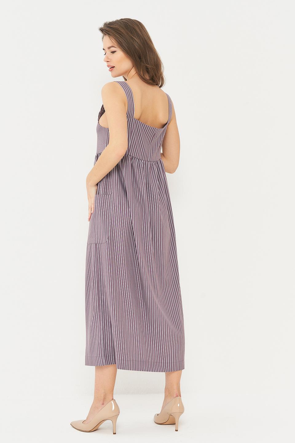 Платье BE YOU в полоску на пуговицах