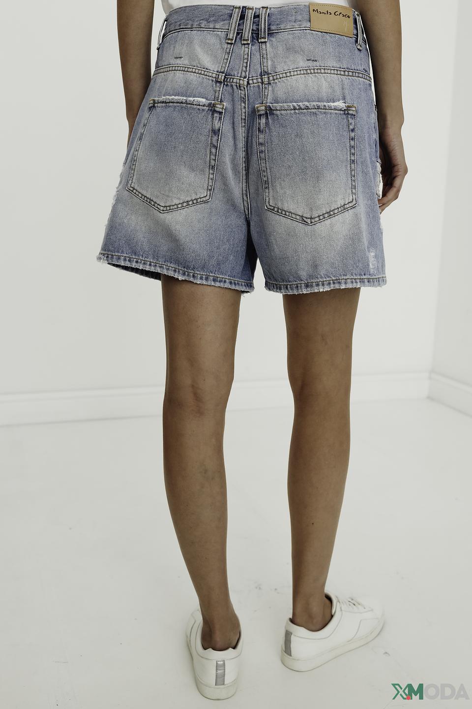 Шорты джинсовые Manila Grace голубые