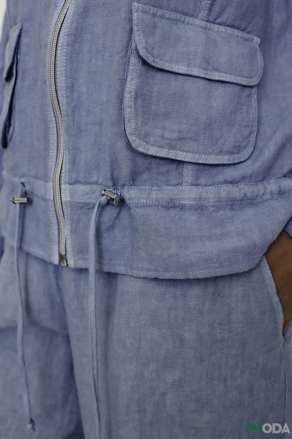 Жакет SE Stenau льняной голубой