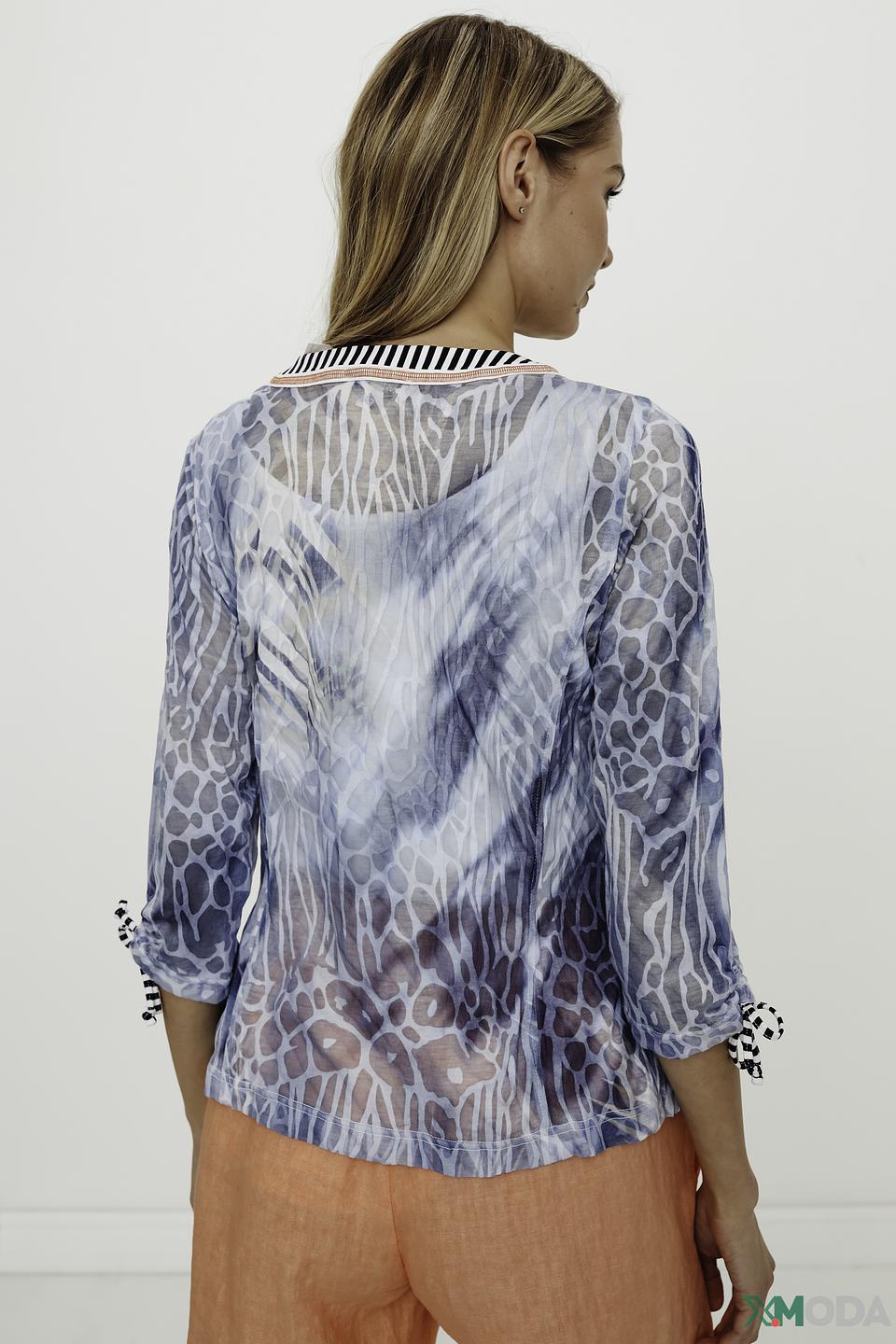 Жакет SE Stenau с принтом голубой