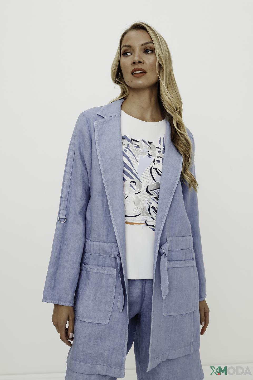 Жакет SE Stenau лен голубой