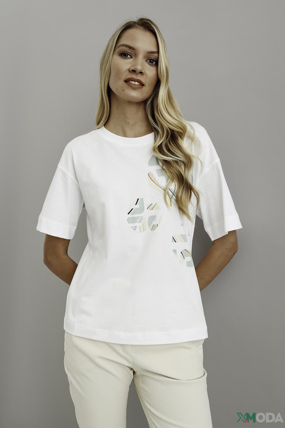 Футболка Marc Cain с принтом белый