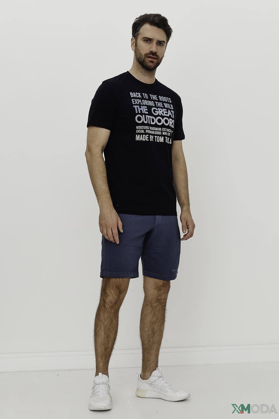 Футболка Tom Tailor с принтом чёрная