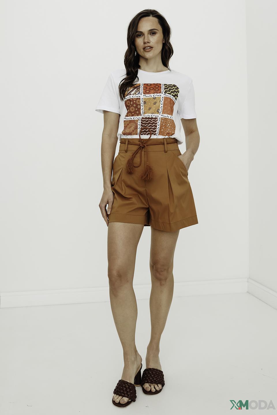 Шорты Patrizia Pepe терракотовые