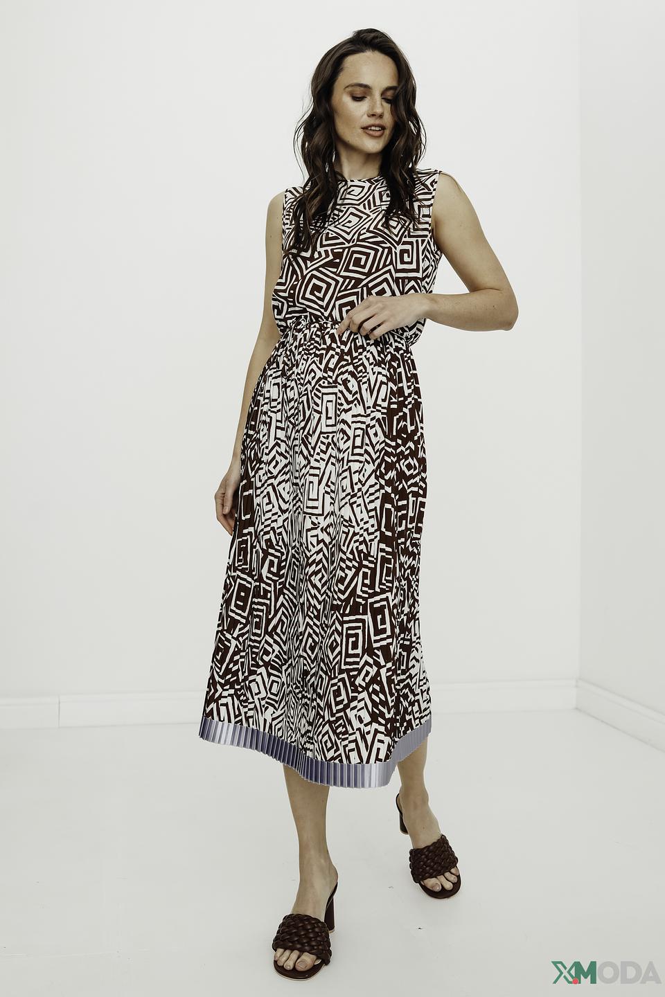 Платье Manila Grace с геометрическим принтом