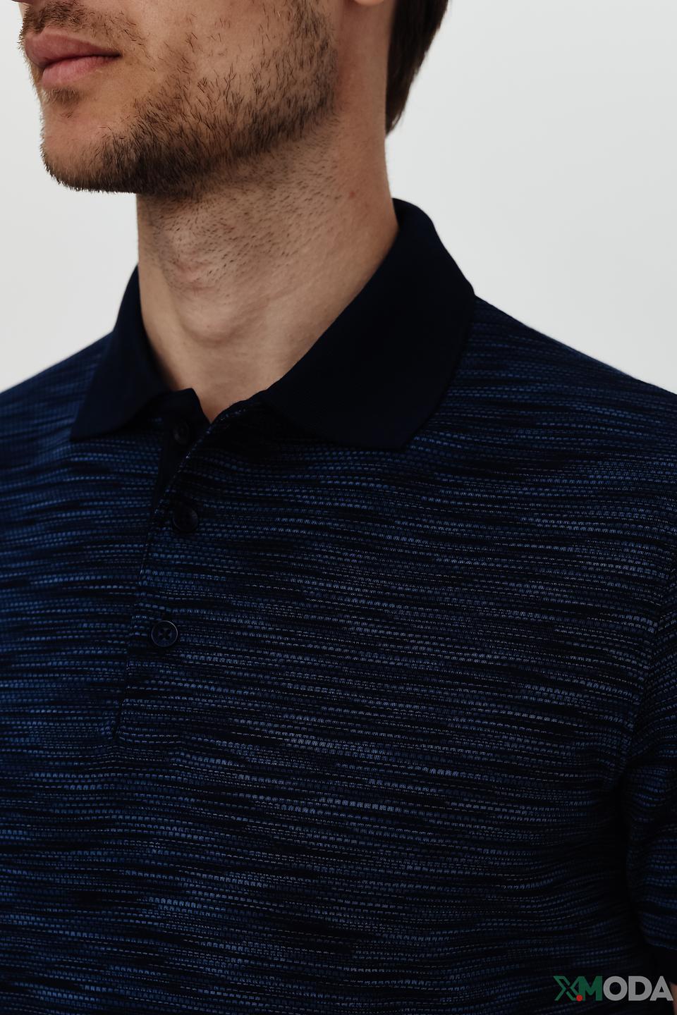 Поло Basefield мужское, тёмно-синее