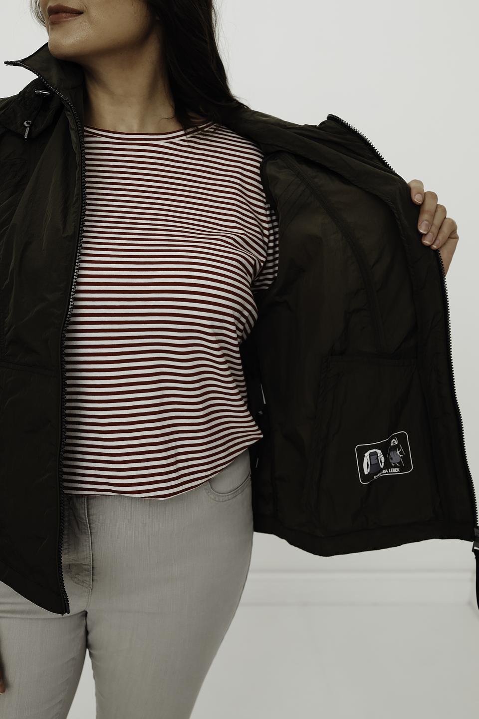 Куртка Lebek хаки с капюшоном