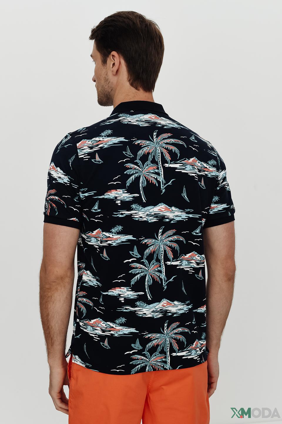Поло Monte Carlo с тропическим принтом