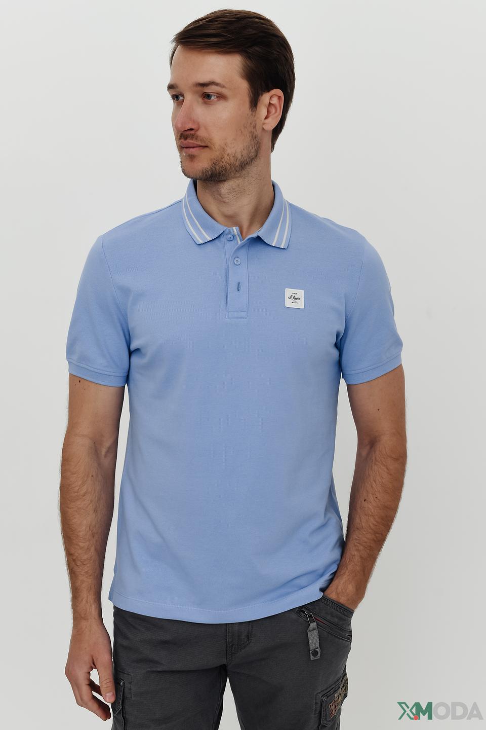 Поло s.Oliver голубое