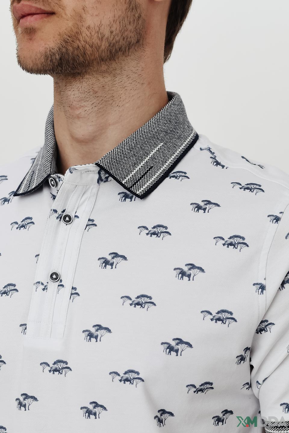 Поло Claudio Campione с принтом