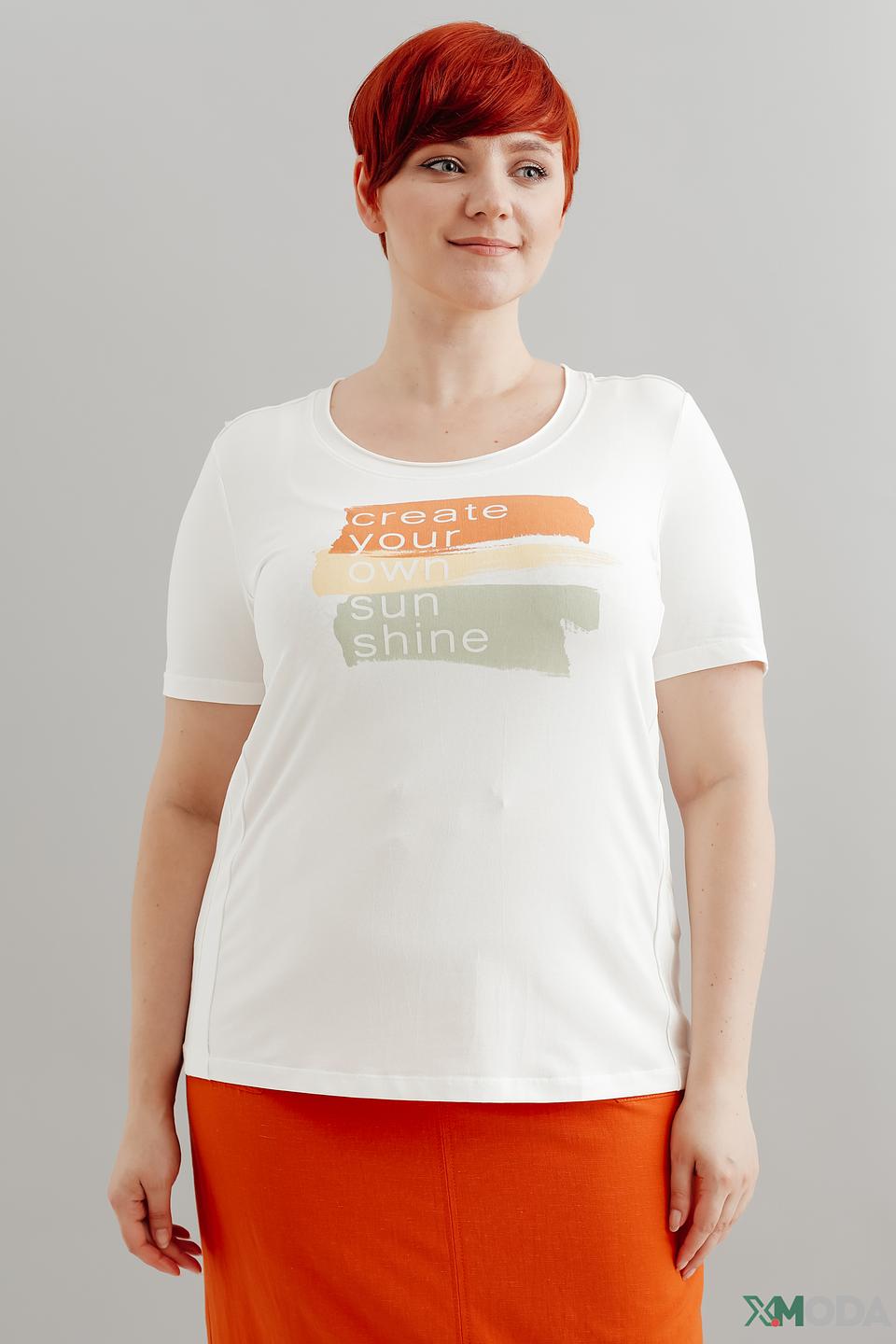 Футболка Samoon с принтом белая