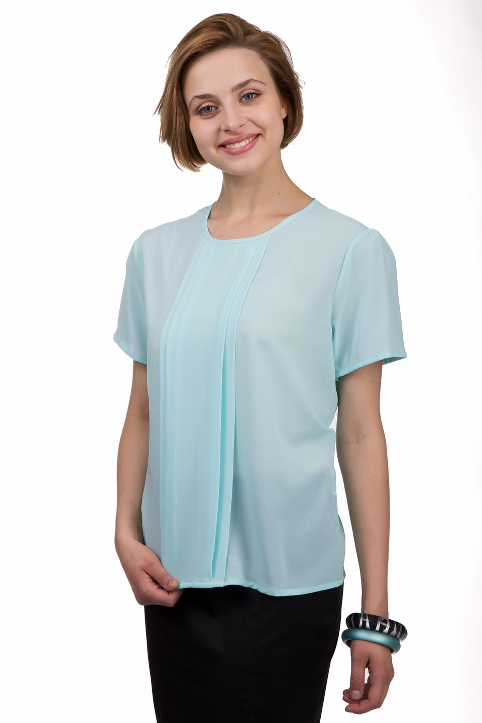 Блуза Sai-Ku мятная с драпировкой