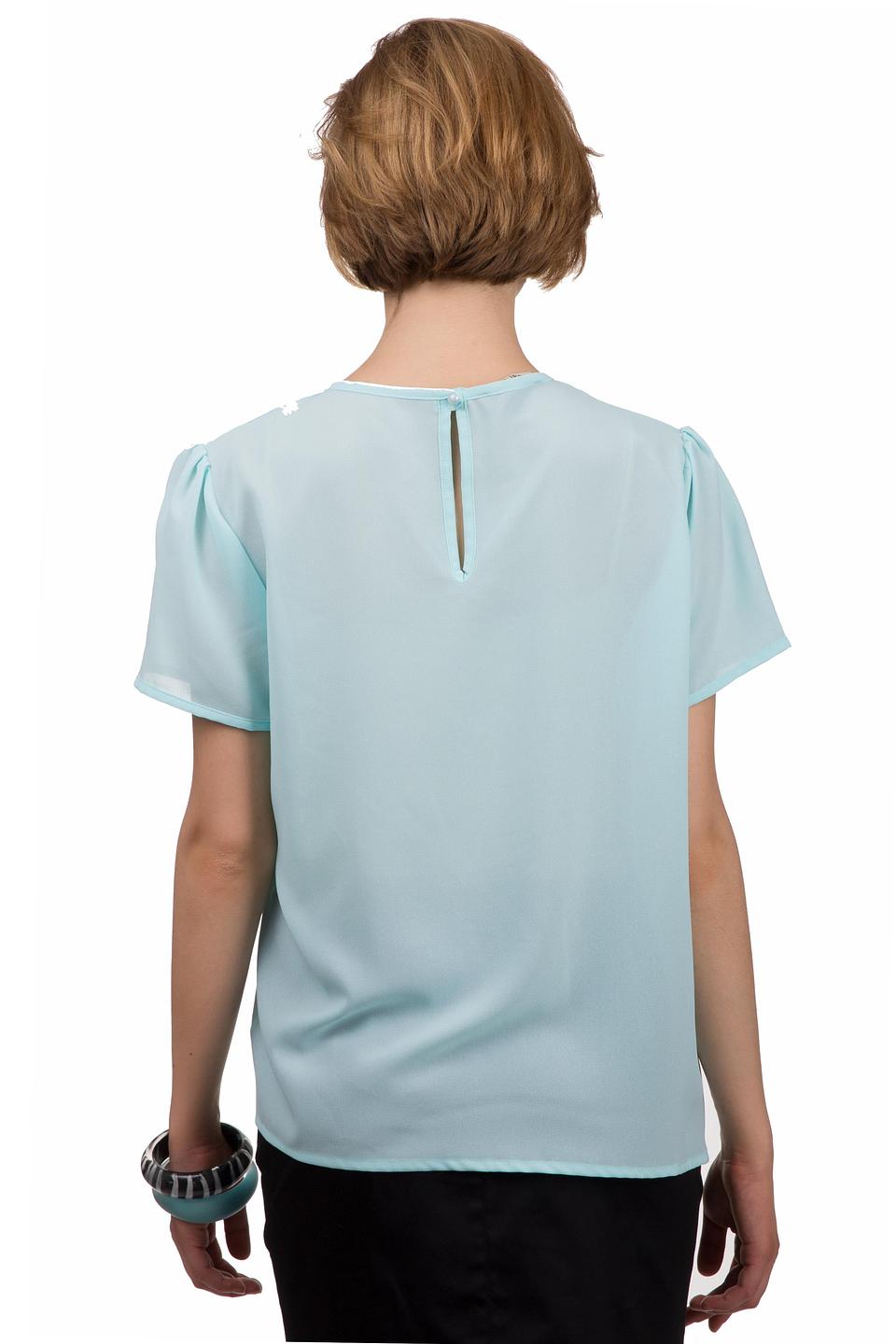 Блуза Sai-Ku мятная с драпировкой