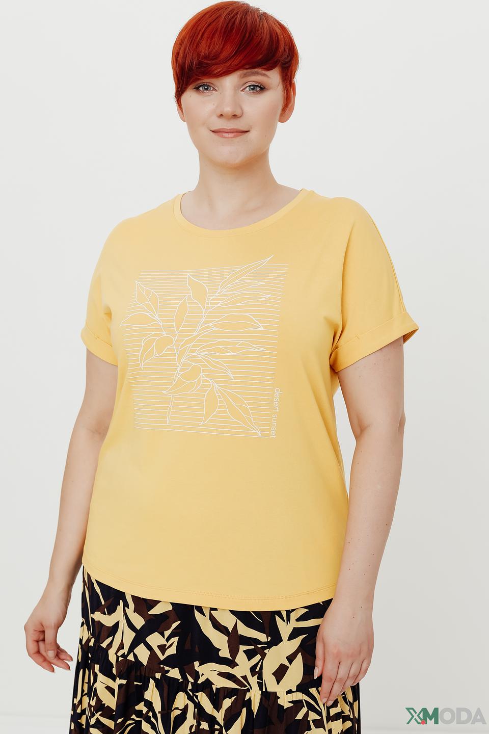 Футболка Gerry Weber с принтом жёлтая