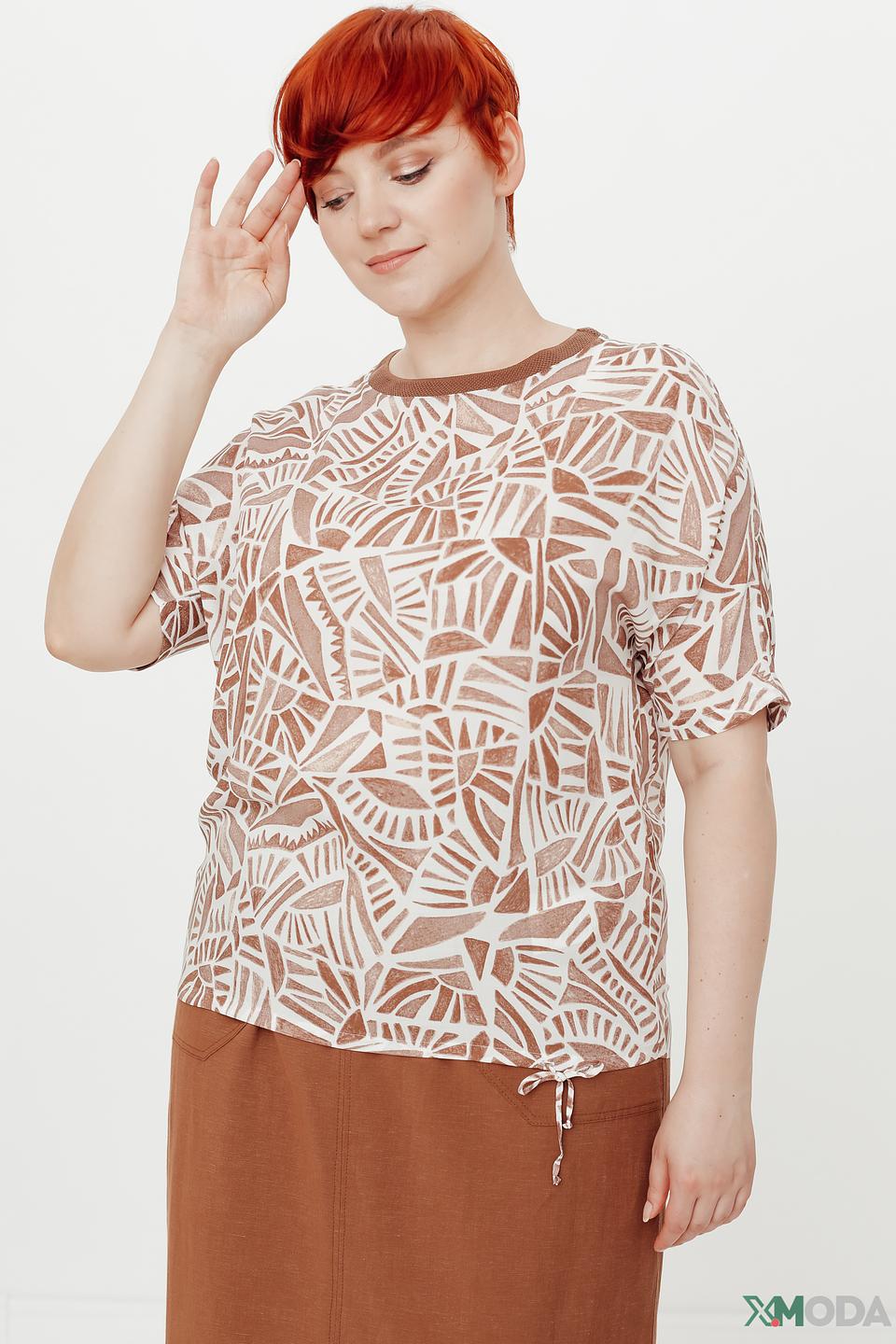 Блуза Gerry Weber с принтом бежевый