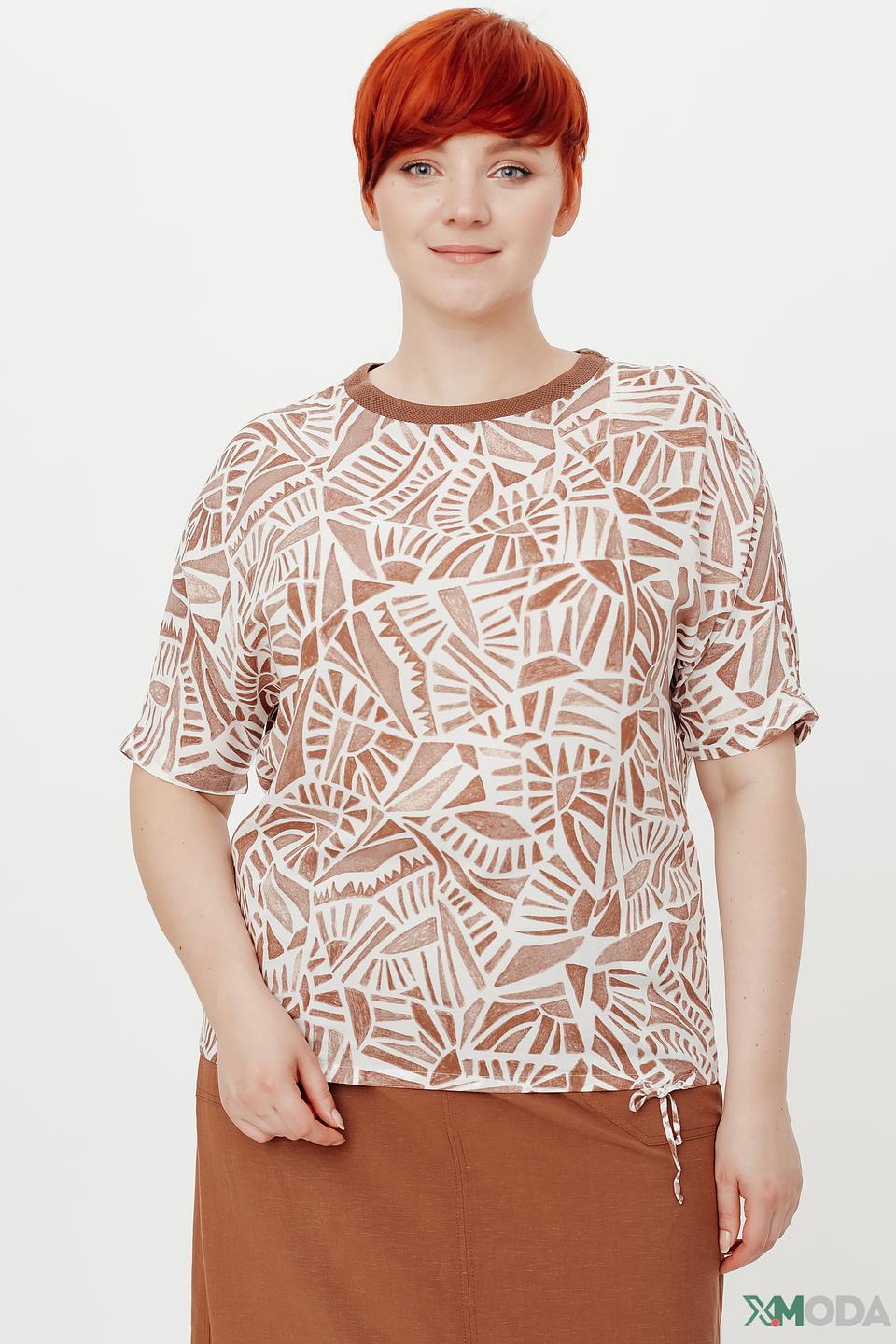 Блуза Gerry Weber с принтом бежевый