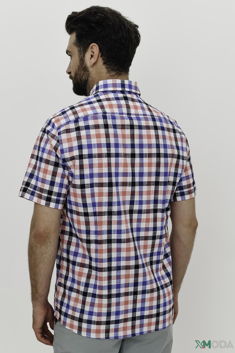 Рубашка кр Bugatti в клетку