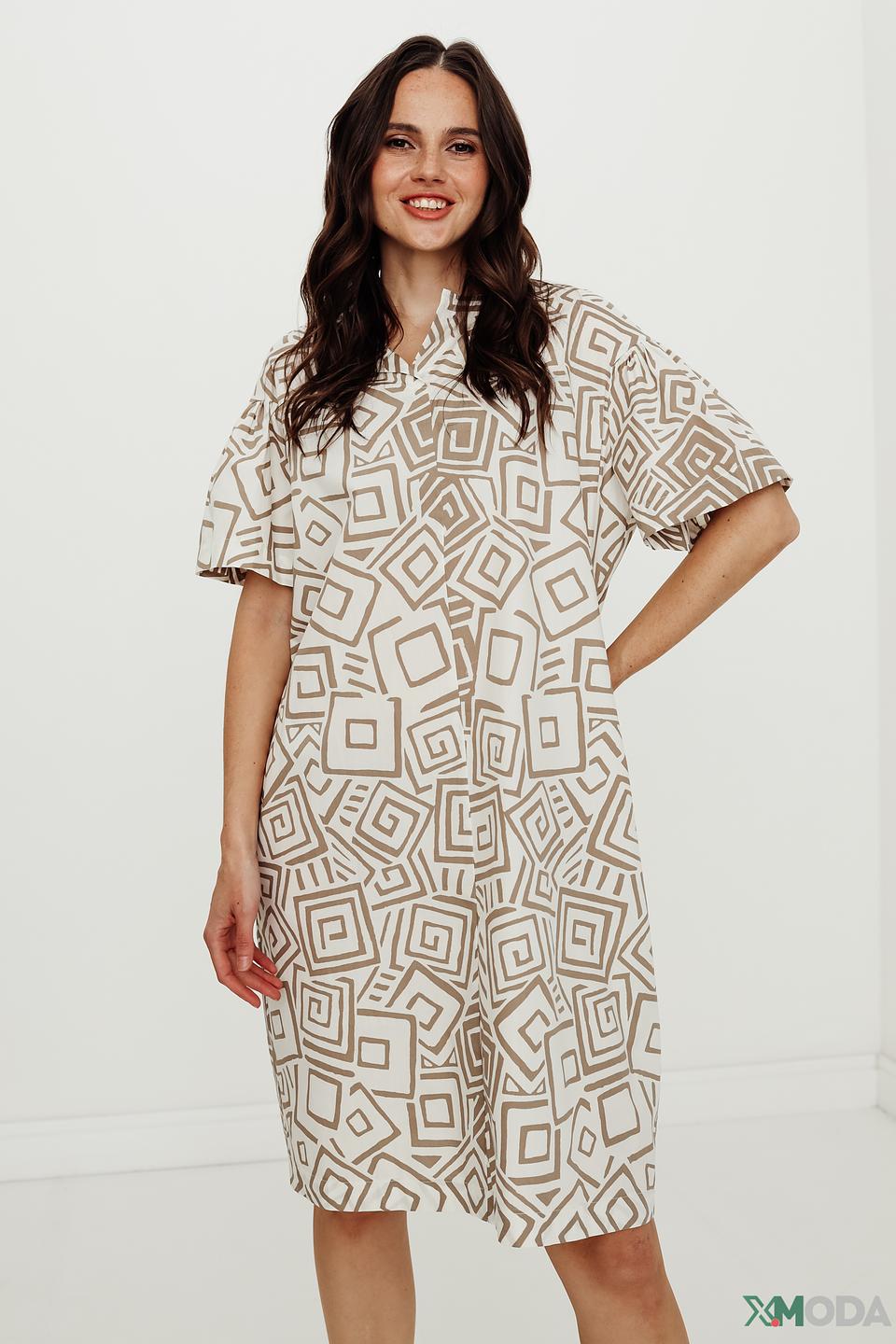 Платье Manila Grace с геометрическим принтом