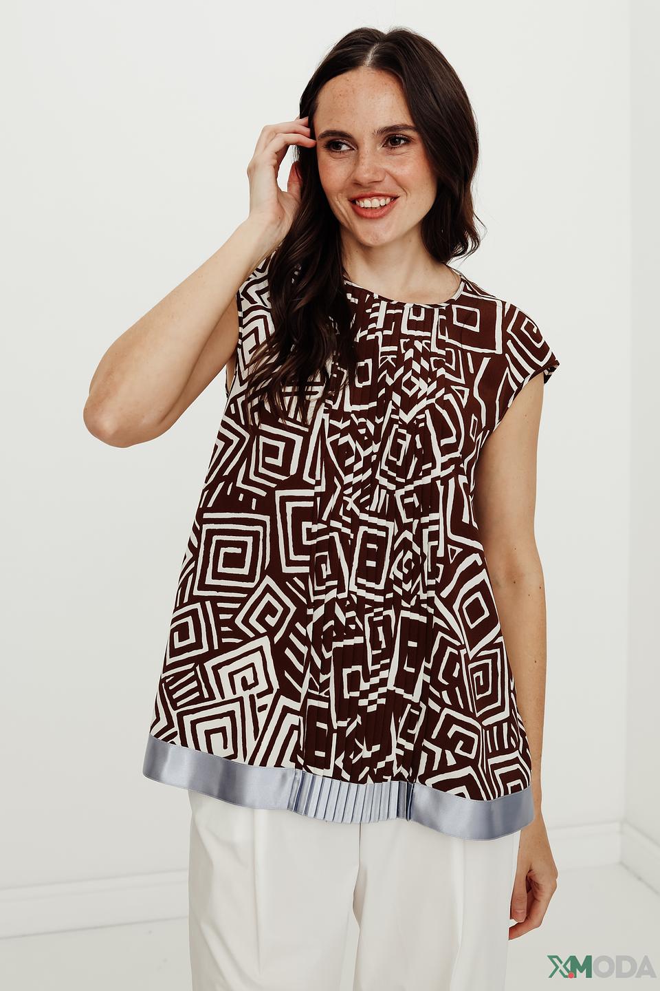 Блуза Manila Grace с геометрическим принтом