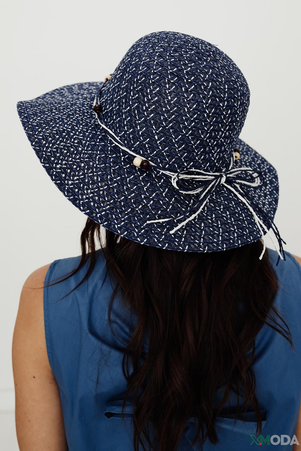 Шляпа Wegener плетеная синяя