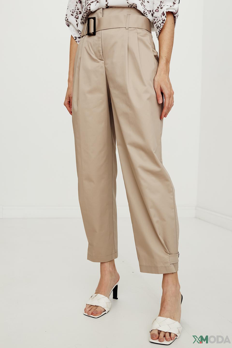 Брюки Icona бежевые с поясом