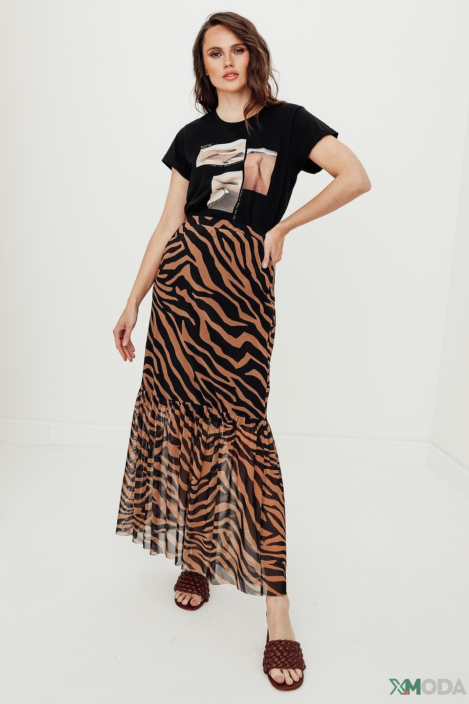 Футболка Taifun с принтом чёрная