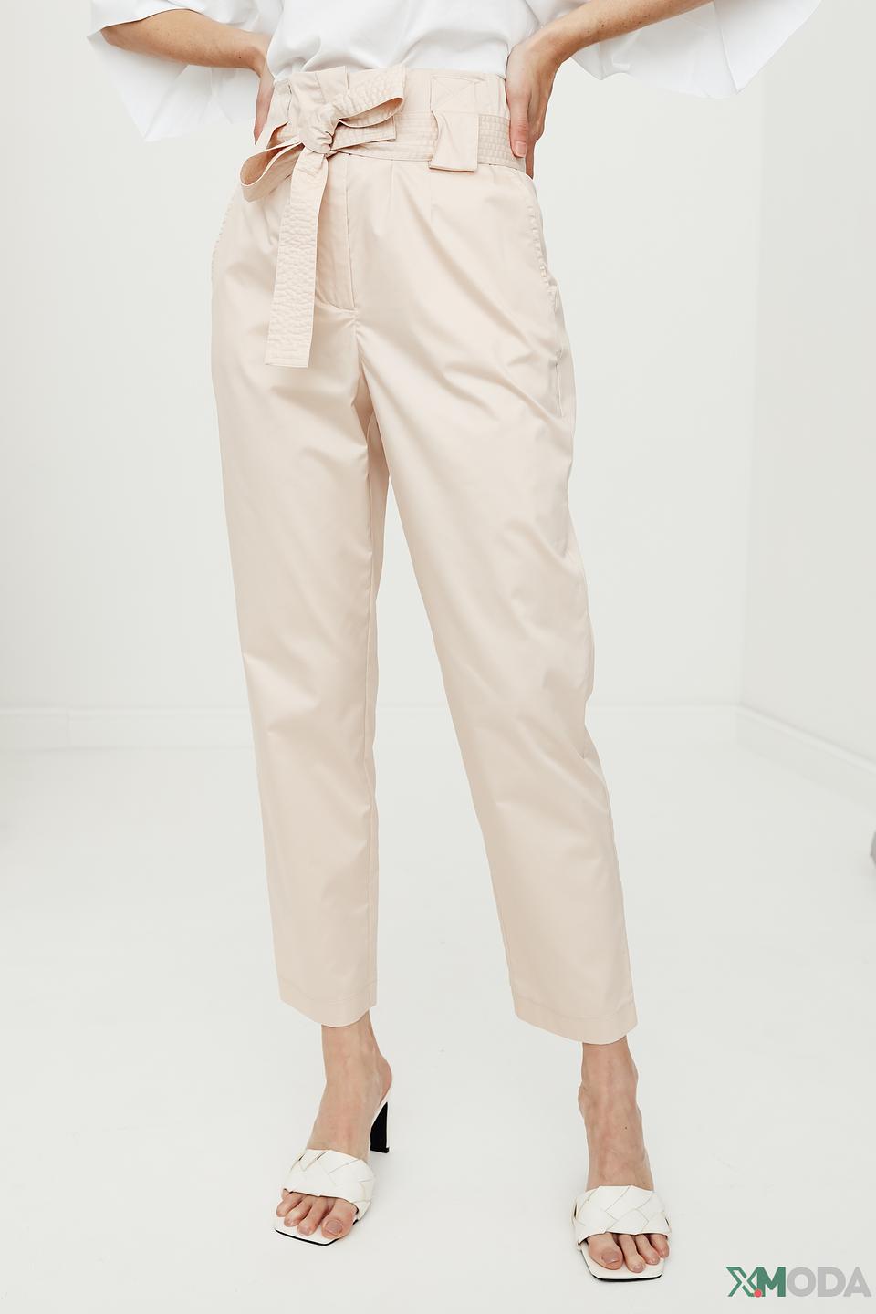 Брюки Kaos бежевые с поясом