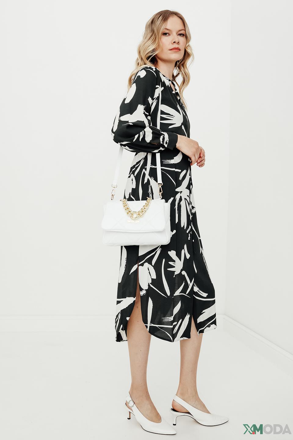 Сумка Sara Burglar жен. белая с цепью