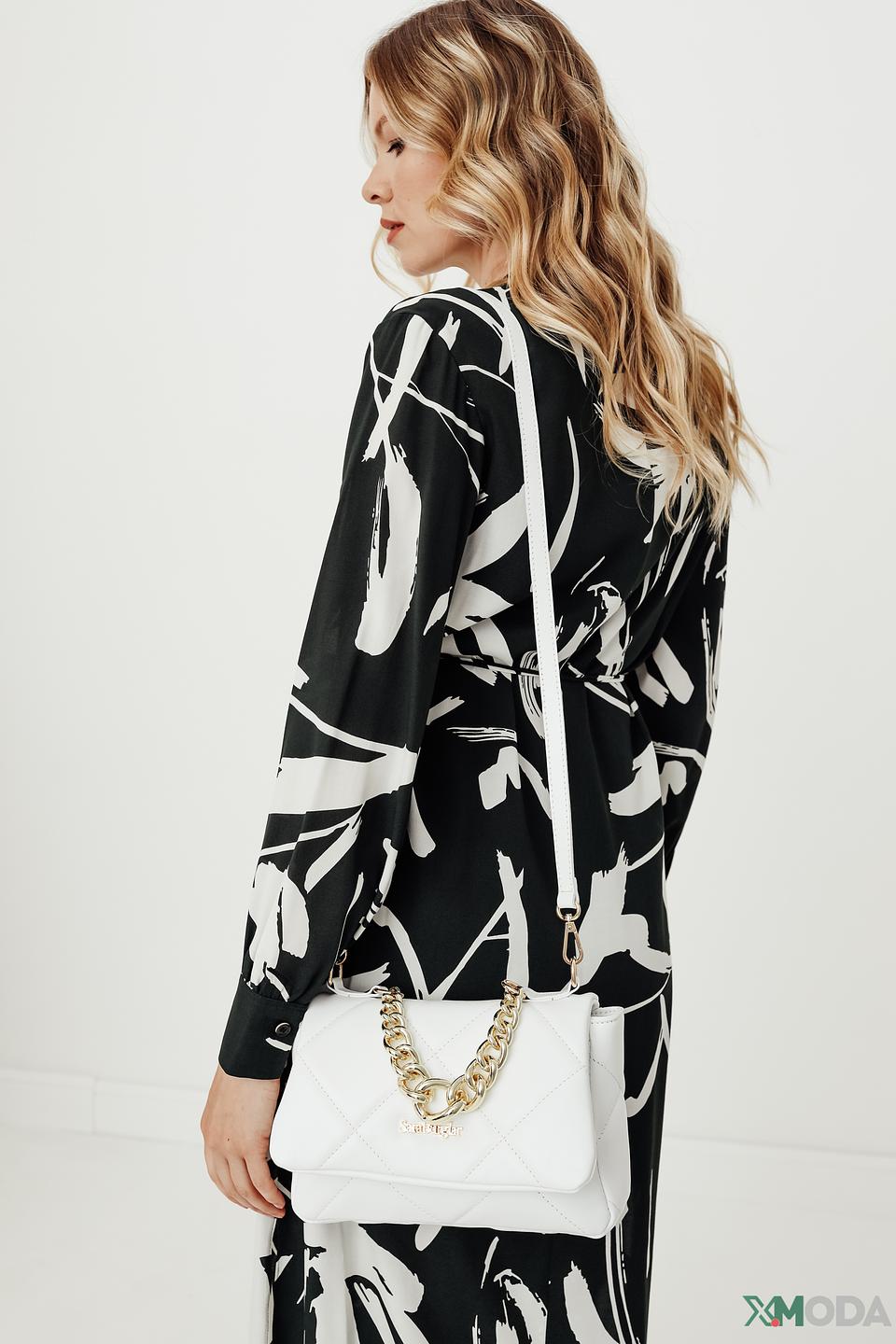 Сумка Sara Burglar жен. белая с цепью