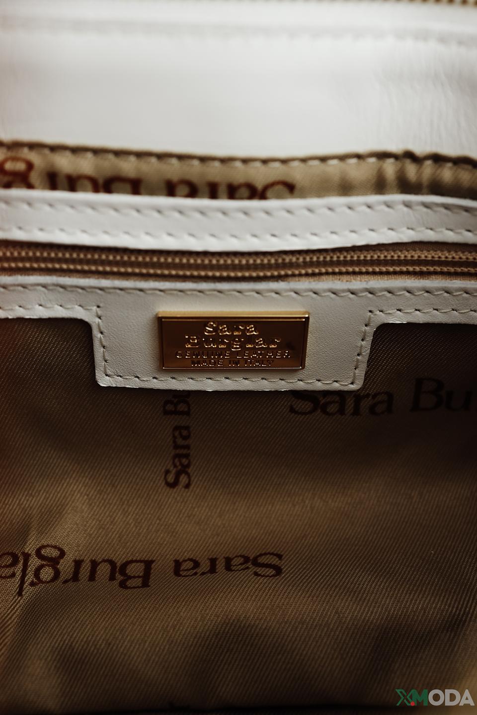 Сумка Sara Burglar жен. белая с цепью