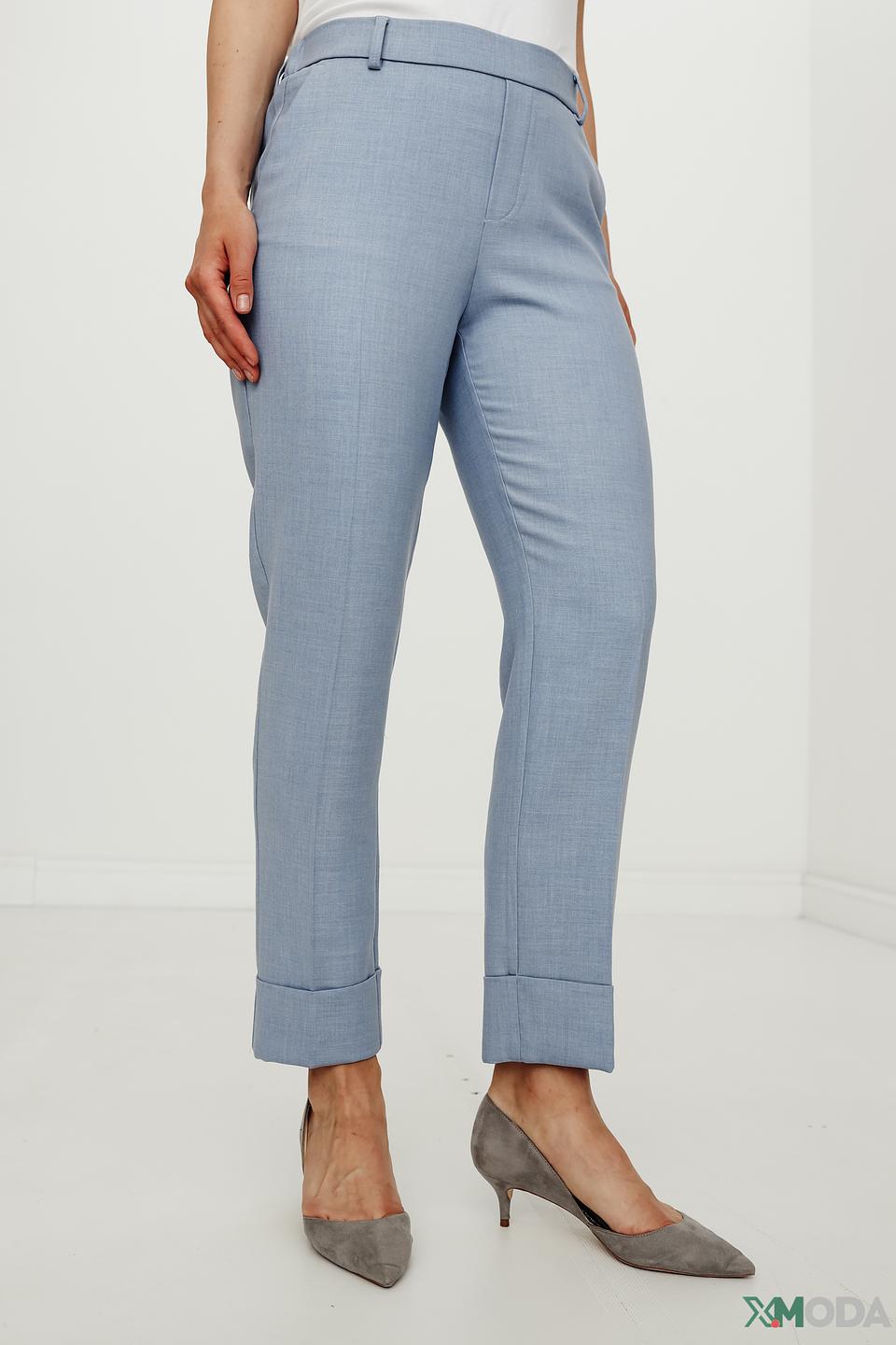 Брюки Mos Mosh голубые с манжетами