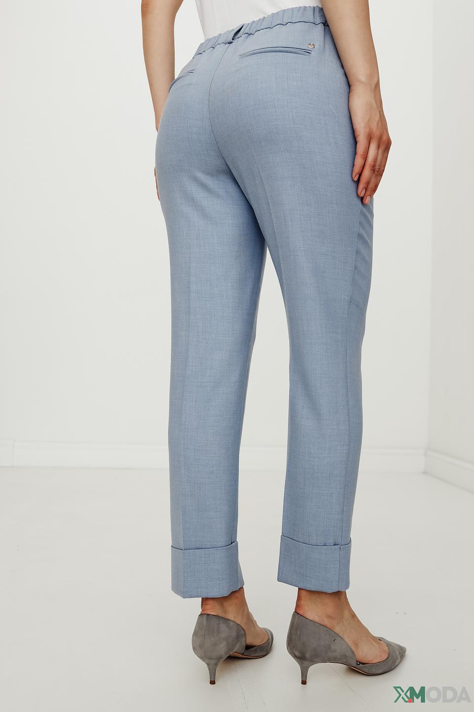 Брюки Mos Mosh голубые с манжетами