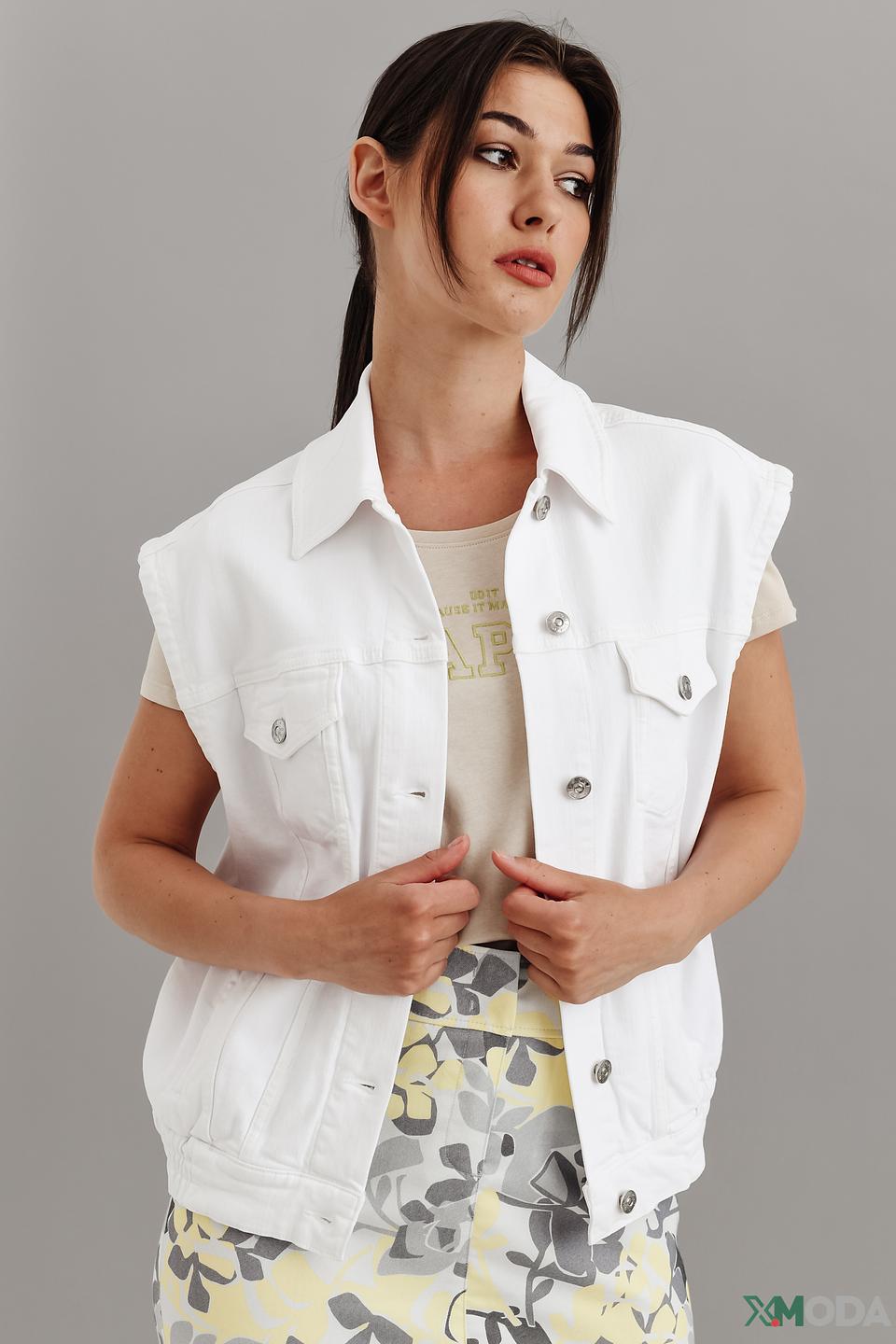 Жилет Oui деним белый