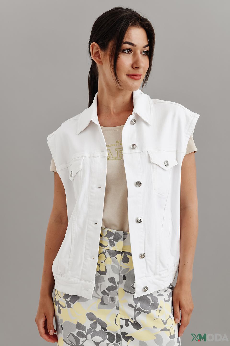 Жилет Oui деним белый