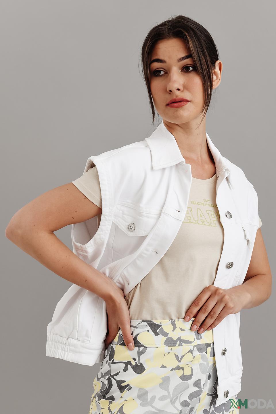 Жилет Oui деним белый