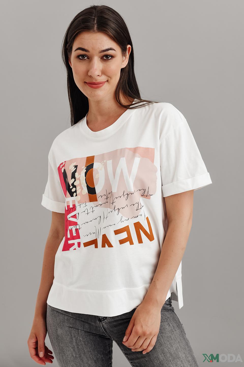 Футболка Taifun с принтом белый