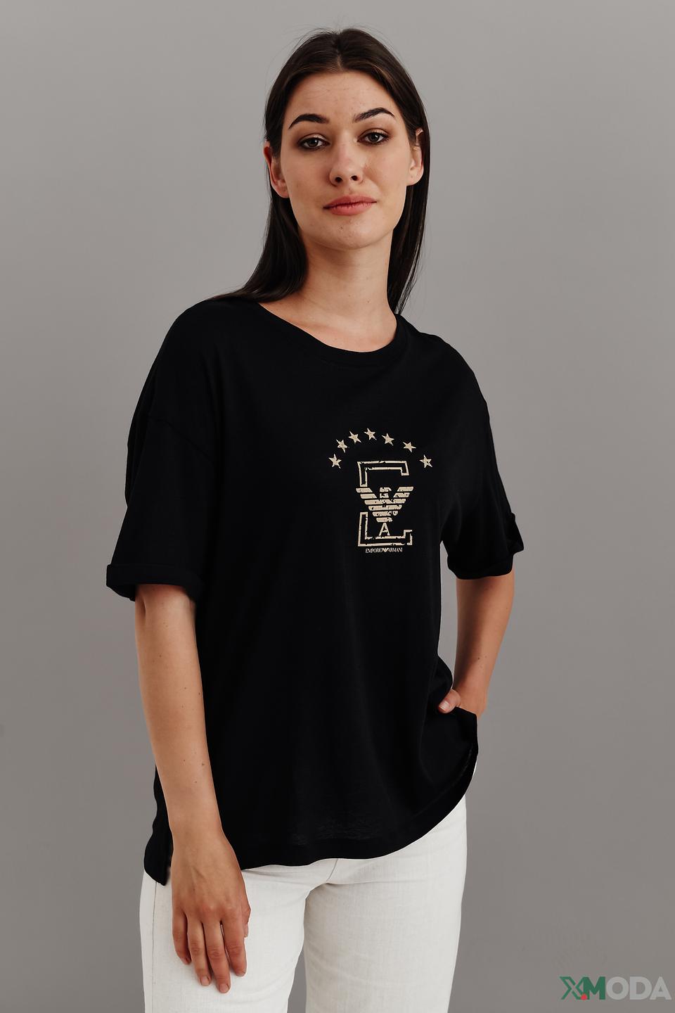 Футболка Emporio Armani жен. чёрная