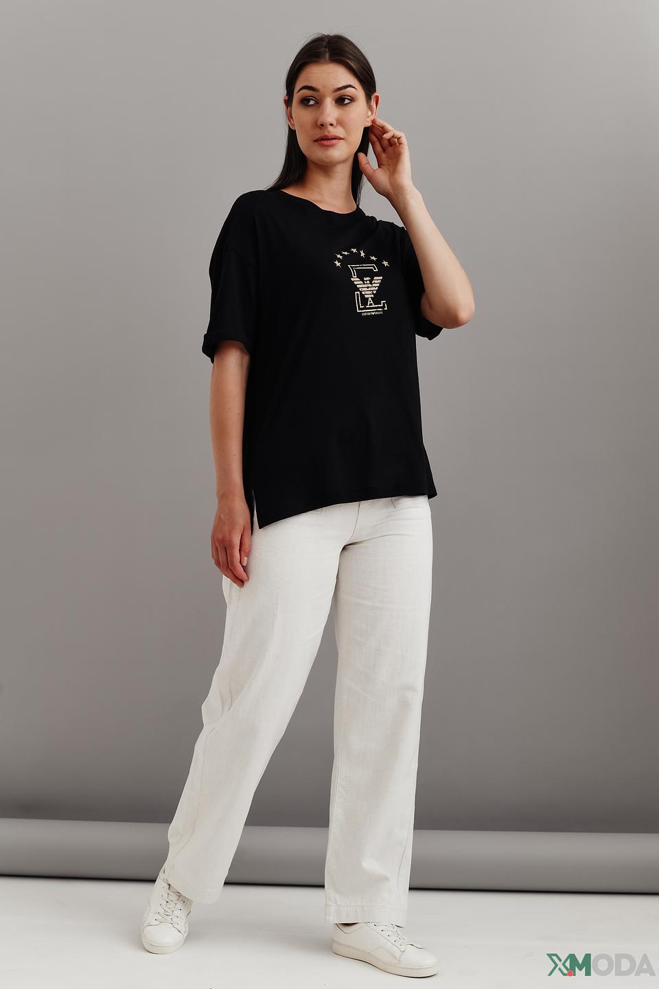 Футболка Emporio Armani жен. чёрная