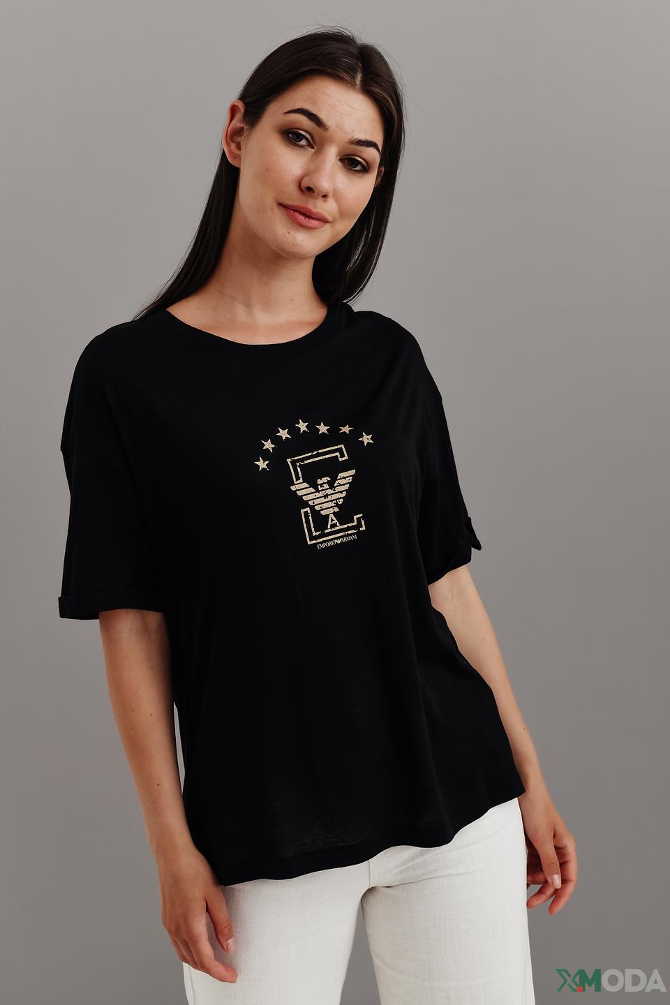 Футболка Emporio Armani жен. чёрная