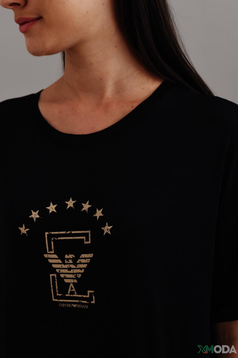Футболка Emporio Armani жен. чёрная