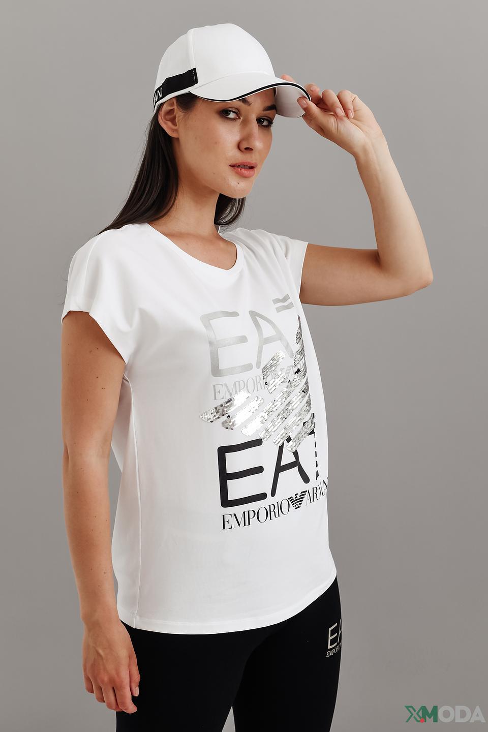 Кепка Emporio Armani белая с логотипом