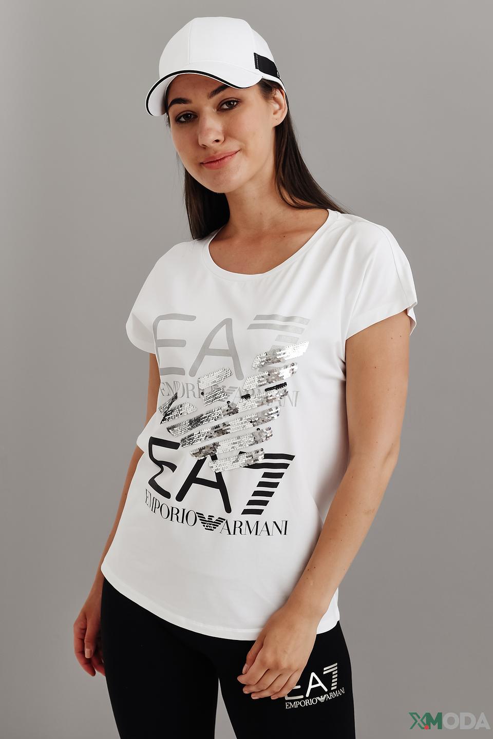 Кепка Emporio Armani белая с логотипом