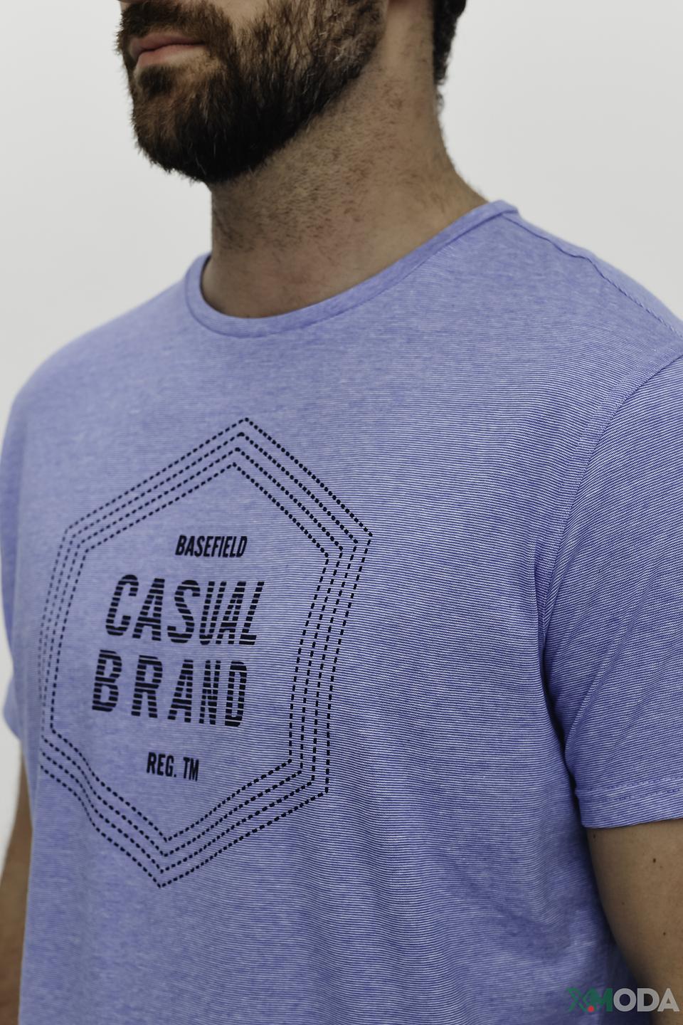 Футболка Basefield Casual Brand голубая
