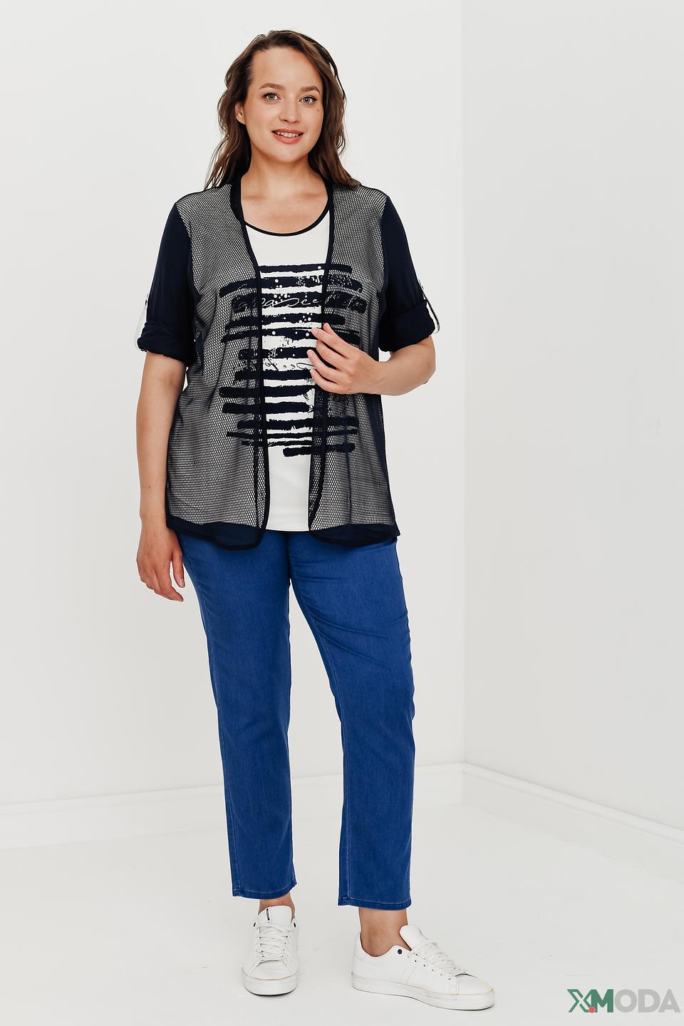 Блуза Frank Walder с сеткой чёрный