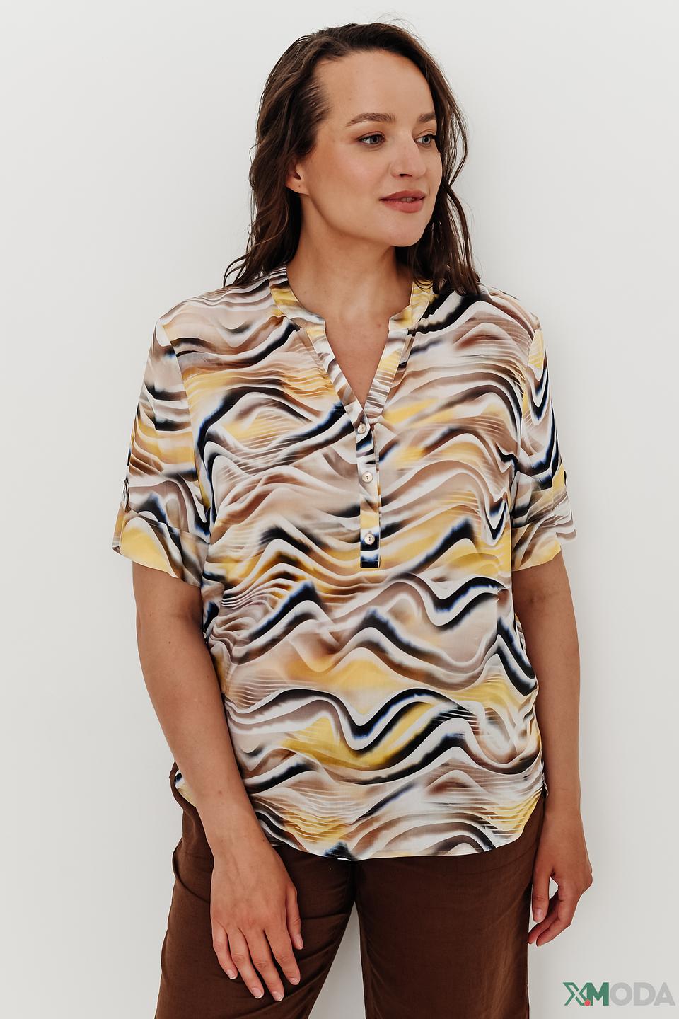 Блуза Rabe collection с волнистым принтом