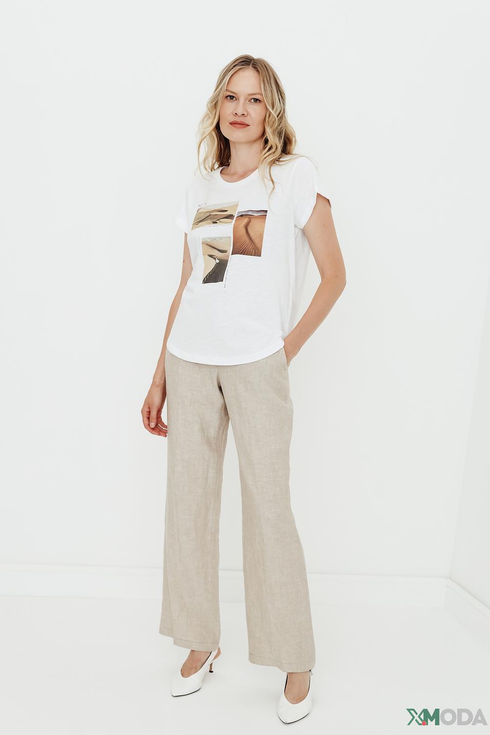 Футболка Taifun с принтом белая