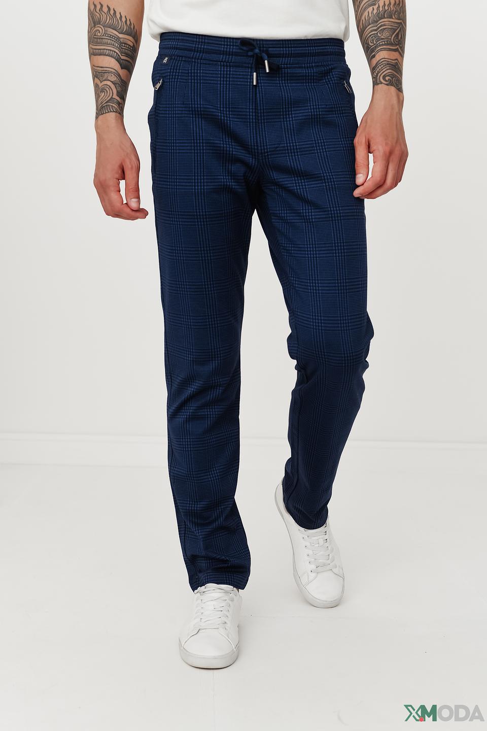 Брюки клетчатые Capobianco синие