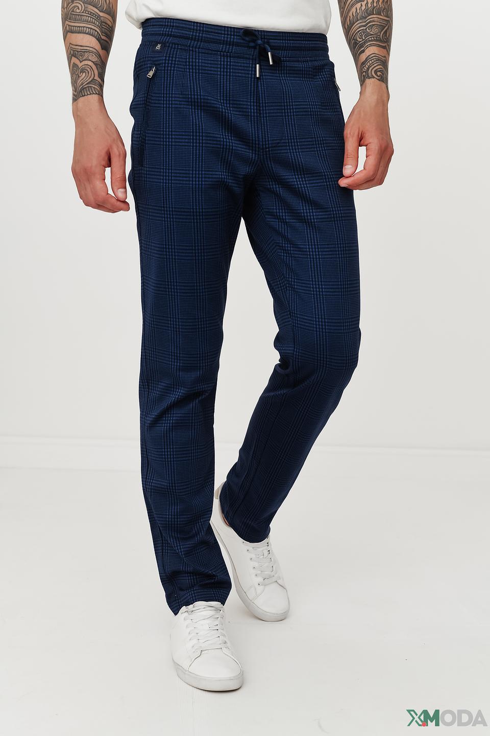 Брюки клетчатые Capobianco синие