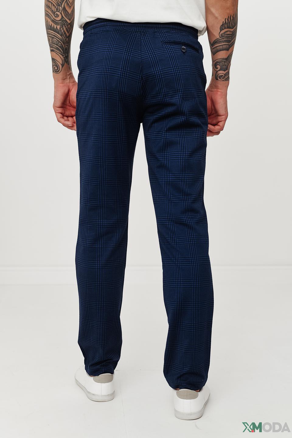 Брюки клетчатые Capobianco синие